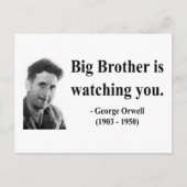 George Orwell Quote 5b Briefkaart (Voorkant)