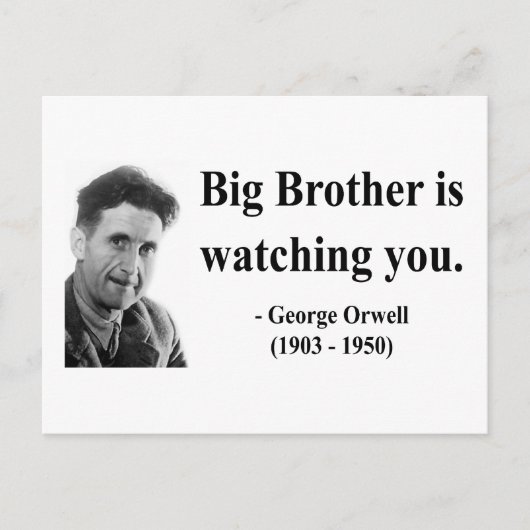 George Orwell Quote 5b Briefkaart (Voorkant)