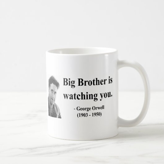 George Orwell Quote 5b Koffiemok (Rechts)