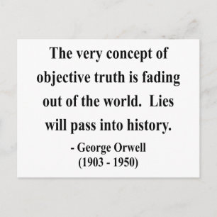 George Orwell Quote 7a Briefkaart