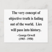 George Orwell Quote 7a Briefkaart (Voorkant)