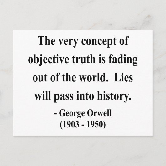 George Orwell Quote 7a Briefkaart (Voorkant)