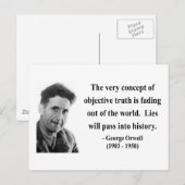 George Orwell Quote 7b Briefkaart (Voorkant / Achterkant)