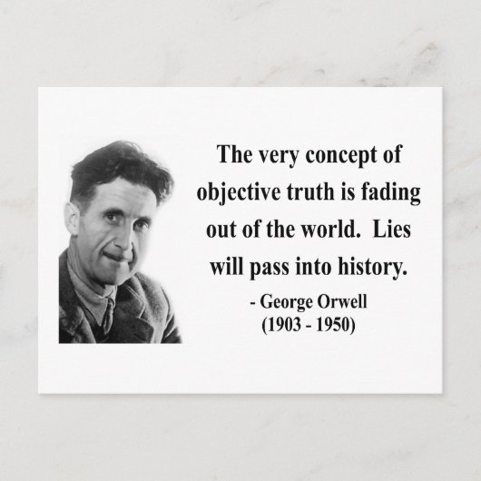 George Orwell Quote 7b Briefkaart (Voorkant)