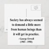 George Orwell Quote 8a Briefkaart (Voorkant / Achterkant)