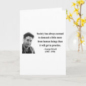 George Orwell Quote 8b Kaart (Gele Bloem)