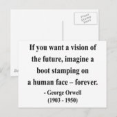 George Orwell Quote 9a Briefkaart (Voorkant / Achterkant)