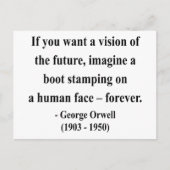 George Orwell Quote 9a Briefkaart (Voorkant)