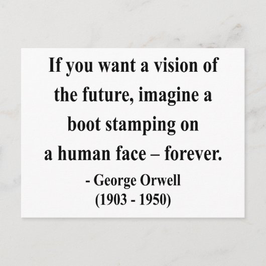 George Orwell Quote 9a Briefkaart (Voorkant)