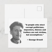 George Orwell Quote Briefkaart (Voorkant / Achterkant)