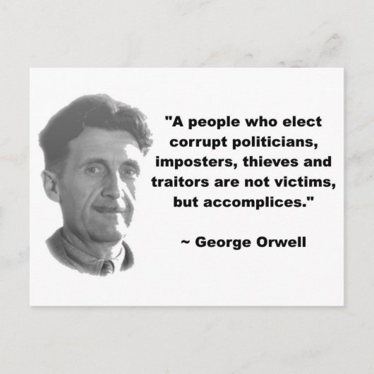George Orwell Quote Briefkaart (Voorkant)