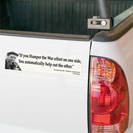 George Orwell Quote Bumpersticker (Op Truck)
