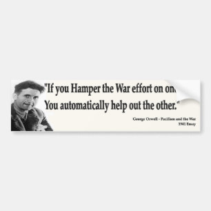 George Orwell Quote Bumpersticker