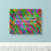 George Orwell Quote, Canvas Art Print (Insitu (Houten vloer))