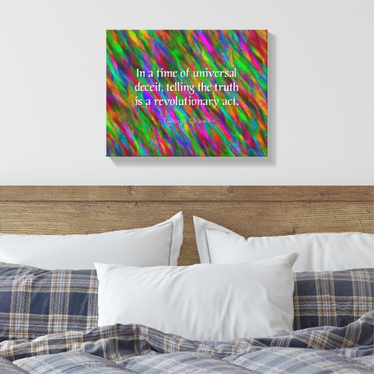 George Orwell Quote, Canvas Art Print (Insitu (Slaapkamer))