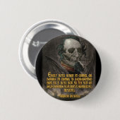 George Orwell Quote over Wartime Propaganda Ronde Button 5,7 Cm (Voorkant /achterkant)