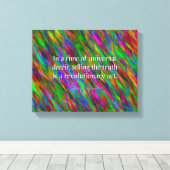 George Orwell Revolutionaire Act Quote Canvas Prin (Insitu (Houten vloer))