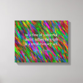 George Orwell Revolutionaire Act Quote Canvas Prin