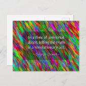George Orwell Truth Briefkaart (Voorkant / Achterkant)