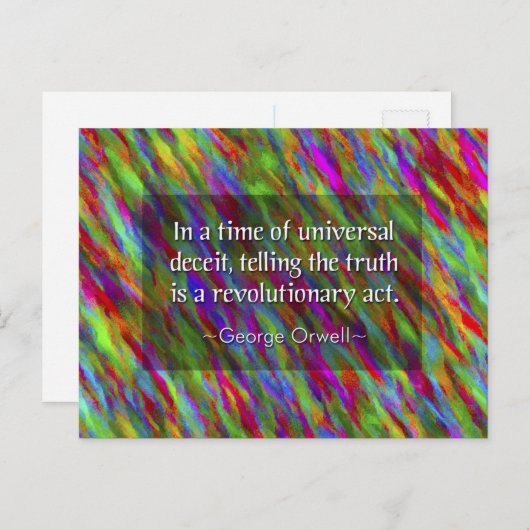 George Orwell Truth Briefkaart (Voorkant / Achterkant)