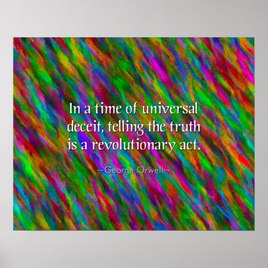 George Orwell Truth Quote Art Inspirerend Poster (Voorkant)