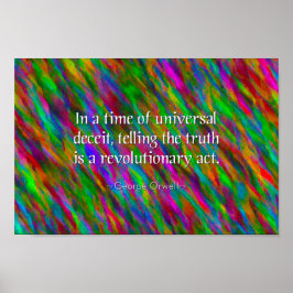 George Orwell Truth Quote Art Inspirerend Poster