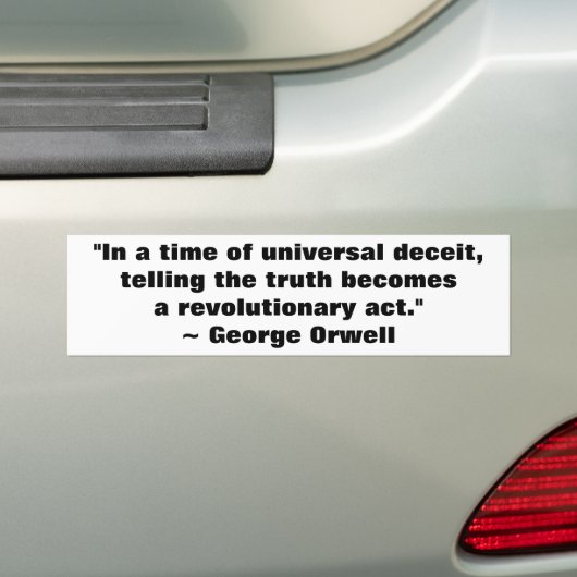 George Orwell Truth Quote Bumpersticker (Op auto)