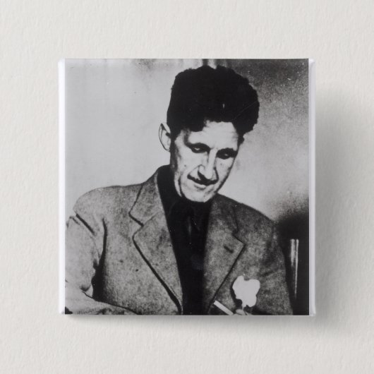 George Orwell Vierkante Button 5,1 Cm (Voorkant)