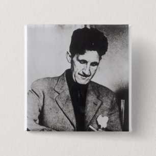 George Orwell Vierkante Button 5,1 Cm