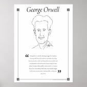George Orwell Writing Quote Poster (Voorkant)