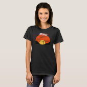 George Palm Tree Sunset Retro Sand Dunes T-shirt (Voorkant volledig)
