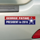George Pataki in 2016 Bumpersticker (Op auto)