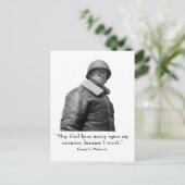 George Patton en Quote Briefkaart (Staand voorkant)