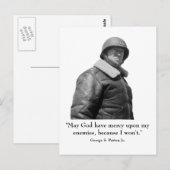 George Patton en Quote Briefkaart (Voorkant / Achterkant)