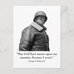 George Patton en Quote Briefkaart