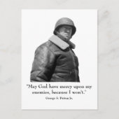 George Patton en Quote Briefkaart (Voorkant)
