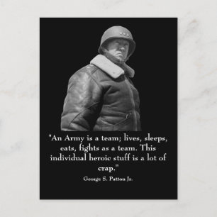 George Patton en Quote Briefkaart