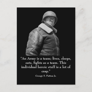 George Patton en Quote Briefkaart