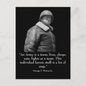 George Patton en Quote Briefkaart (Voorkant)