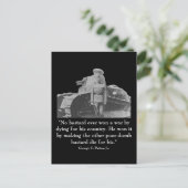 George Patton en Quote Briefkaart (Staand voorkant)