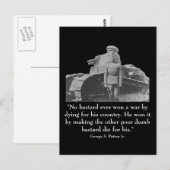 George Patton en Quote Briefkaart (Voorkant / Achterkant)