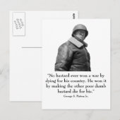 George Patton en Quote Briefkaart (Voorkant / Achterkant)