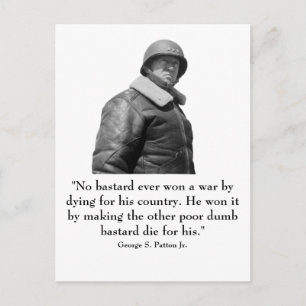 George Patton en Quote Briefkaart