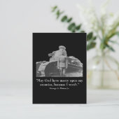 George Patton en Quote Briefkaart (Staand voorkant)