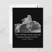 George Patton en Quote Briefkaart (Voorkant / Achterkant)