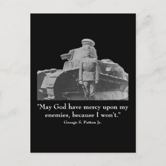 George Patton en Quote Briefkaart