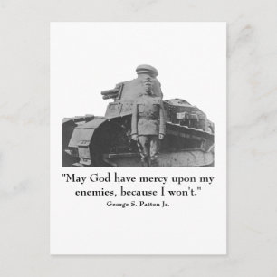 George Patton en Quote Briefkaart