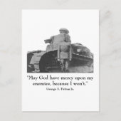 George Patton en Quote Briefkaart (Voorkant)