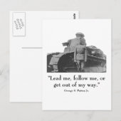 George Patton en Quote Briefkaart (Voorkant / Achterkant)