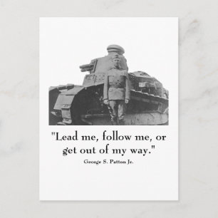 George Patton en Quote Briefkaart